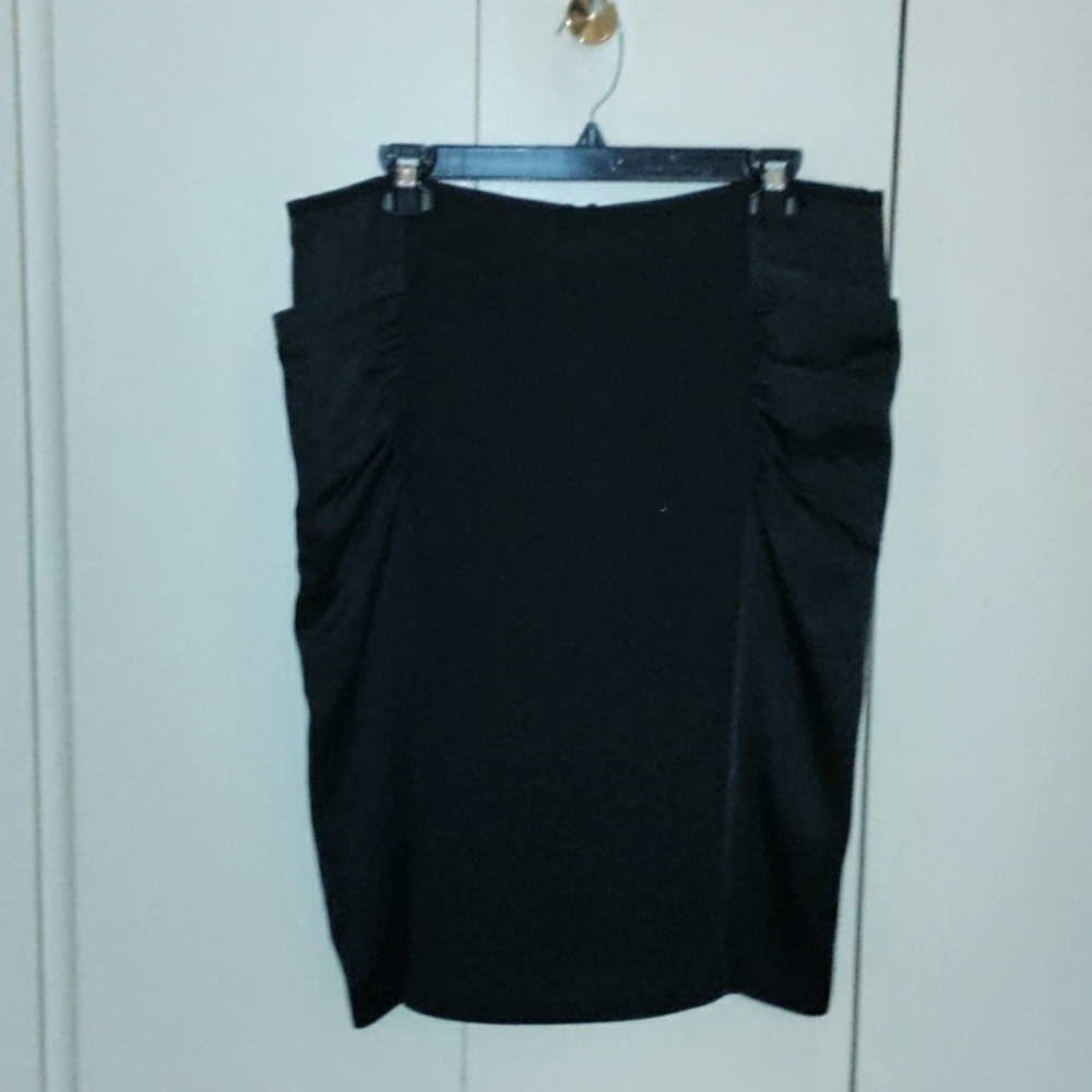 Black Armani pencil skirt with silk on the sides